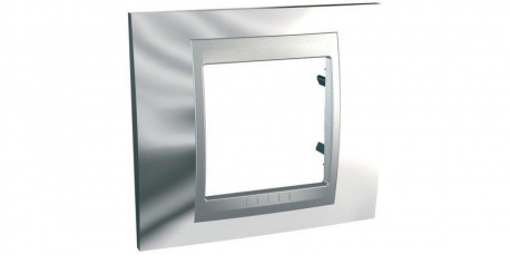 UNICAtop Рамка 1 пост металл хром/алюминий