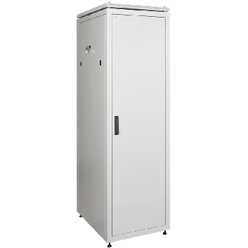 Шкаф сетевой 19дюйм ITK LINEA N 28U 600х600 мм металлическая передняя дверь серый