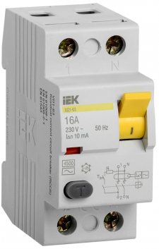 Выключатель дифференциального тока (УЗО) 2п 16А 10мА ВД1-63 АС
