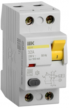 Выключатель дифференциального тока (УЗО) 2п 32А 100мА ВД1-63 АС