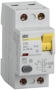 Выключатель дифференциального тока (УЗО) 2п 25А 100мА ВД1-63 АС