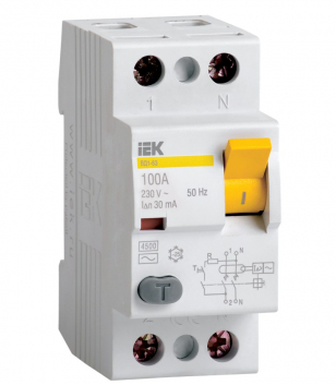 Выключатель дифференциального тока (УЗО) 2п 100А 30мА ВД1-63 АС