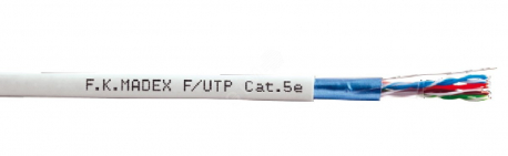 Витая пара U/UTP 4x2x0.5 Cat.5e-PVCsz             неэкранированная (DCM Test Report)