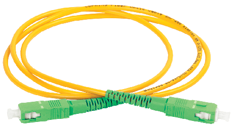 Шнур оптический коммутационный соединительный (патч-корд) для одномодового кабеля (SM) 9/125 (OS2) SC/APC-SC/APC одинарного исполнения (Simplex) LSZH 1м