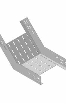 Лоток перфорированный КП 200х50-45 У3 для поворота трассы вверх на 45, окрашенный, S1,5