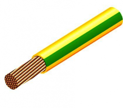 Провод силовой ПуГВ 35 желто-зеленый ТРТС многопроволочный