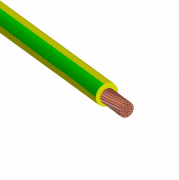 Провод силовой ПУГВ 1х10 желто-зеленый ТРТС многопроволочный