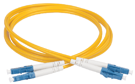 Шнур оптический коммутационный соединительный (патч-корд) для одномодового кабеля (SM) 9/125 (OS2) LC/UPC-LC/UPC двойного исполнения (Duplex) LSZH 1м