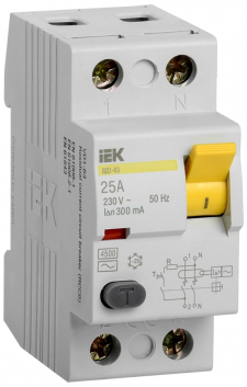 Выключатель дифференциального тока (УЗО) 2п 40А 300мА ВД1-63 АС