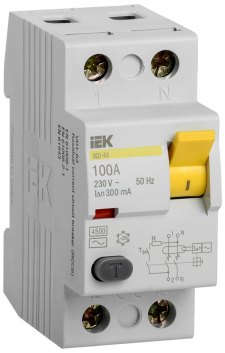 Выключатель дифференциального тока (УЗО) ВД1-63 2Р 100А 300мА