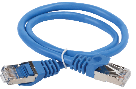Патч-корд ITK категория 5е FTP 2 метр PVC синий