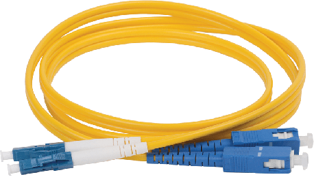Шнур оптический коммутационный переходной (патч-корд) для одномодового кабеля (SM) 9/125 (OS2) LC/UPC-SC/UPC двойного исполнения (Duplex) LSZH 3м