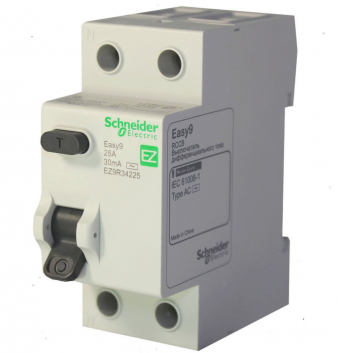 Выключатель дифференциального тока (УЗО) 2п 63А 300мА A с защитой от перенапряжений EASY 9