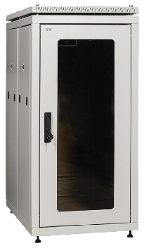 Шкаф сетевой 19дюйм LINEA N 33U 600х1000 мм стекл передняя дверь серый