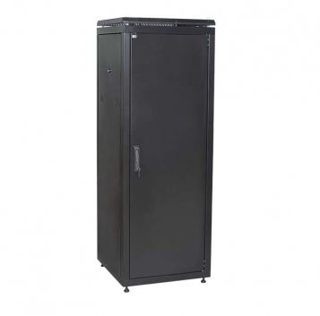 Шкаф сетевой 19дюйм ITK LINEA N 42U 600х800 мм металлическая передняя дверь черный