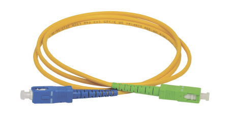 Шнур оптический коммутационный переходной (патч-корд) для одномодового кабеля (SM) 9/125 (OS2) SC/UPC-SC/APC одинарного исполнения (Simplex) LSZH 3м