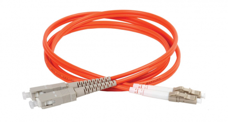 Шнур оптический коммутационный соединительный (патч-корд) для многомодового кабеля (MM) 50/125 (OM2) SC/UPC-LC/UPC двойного исполнения (Duplex) LSZH 3м