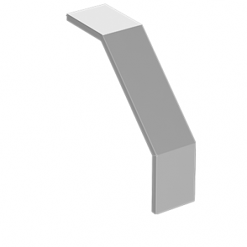 КЛУН400-90 S=1мм Крышка лотка углового вертикального поворот вниз полимерная