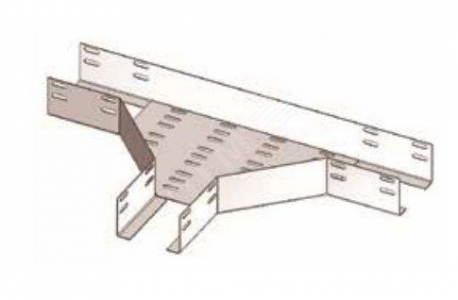 Лоток тройниковый перфорированный ОТ 50х25 УТ1,5, оцинкованный лист, S1,0