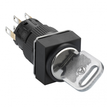 Переключатель с ключом 16мм 2 позиции