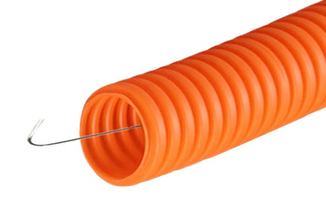Труба гофрированная ПНД d16 с зондом оранжевая тяжелая (100м)