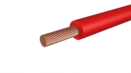 Провод силовой ПУГВ 1х2.5 красный (100м) многопроволочный
