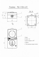 Розетка РШ 42В 10А брызгозащищенная наружная IP43