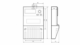 Счетчик электроэнергии Меркурий 230 АМ-03  трехфазный однотарифный, 5(7,5), кл.точ. 0.5S,  Щ, ЭМОУ,  имп. выход