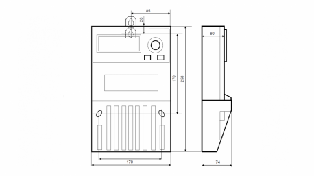 Счетчик электроэнергии Меркурий 230 АМ-03  трехфазный однотарифный, 5(7,5), кл.точ. 0.5S,  Щ, ЭМОУ,  имп. выход