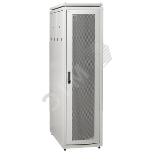 Шкаф сетевой 19дюйм LINEA N 42U 600х1000 мм с L-профилями перфные двери серый
