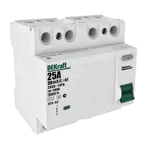 Выключатель дифференциального тока (УЗО) 4P 32А 30мА AC УЗО-03 6кА