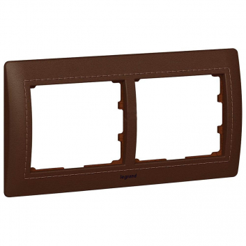 Galea Life Рамка горизонтальная 2 поста Mahogany