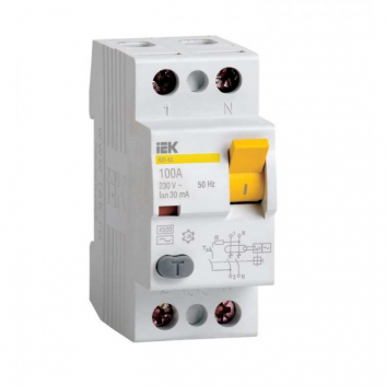 Выключатель дифференциального тока (УЗО) ВД1-63S 2Р 80А 300мА